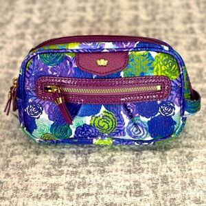 Henri Bendel Gorgeous Purple Floral Cosmetic Pouch NWOT